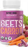 Strong Organics Beet & Carrot Juice Powder Capsules front view