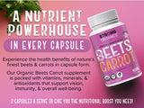Strong Organics Beet & Carrot Juice Powder Capsules side view