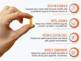 Strong Organics Carrot Juice Powder Capsules with fresh carrots