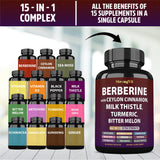 StrongVit Berberine HCL Complex Fusion supplement bottle side view