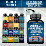 StrongVit Cortisol Supplements on a wooden table