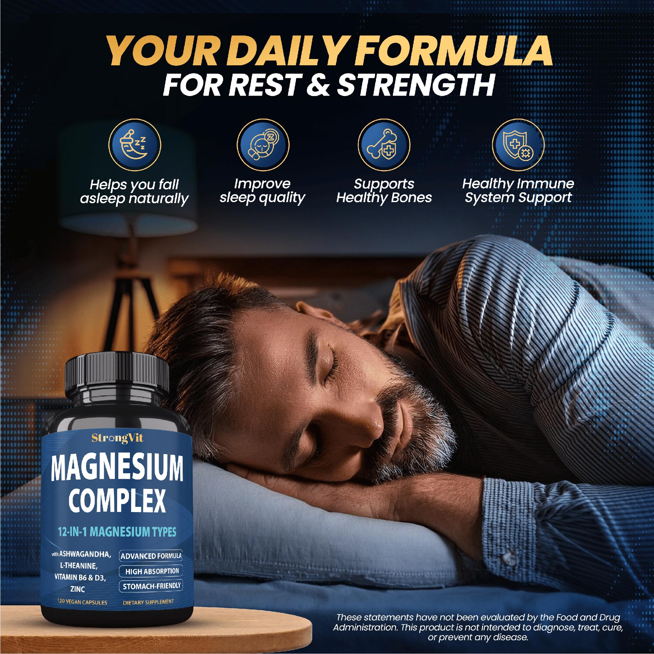 StrongVit Magnesium Supplement 1000mg ingredients list