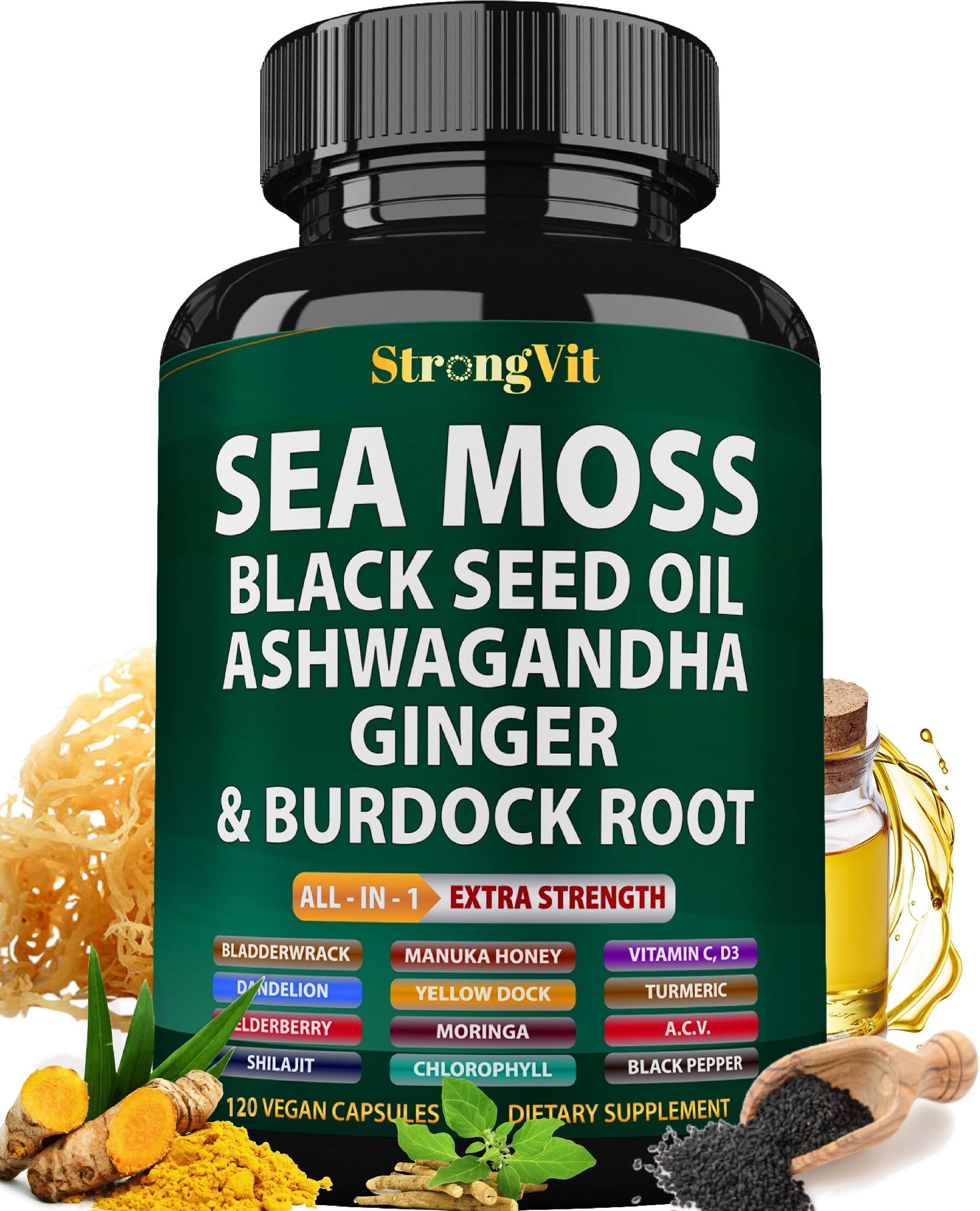 StrongVit Multimineral Capsules 60 count bottle front view