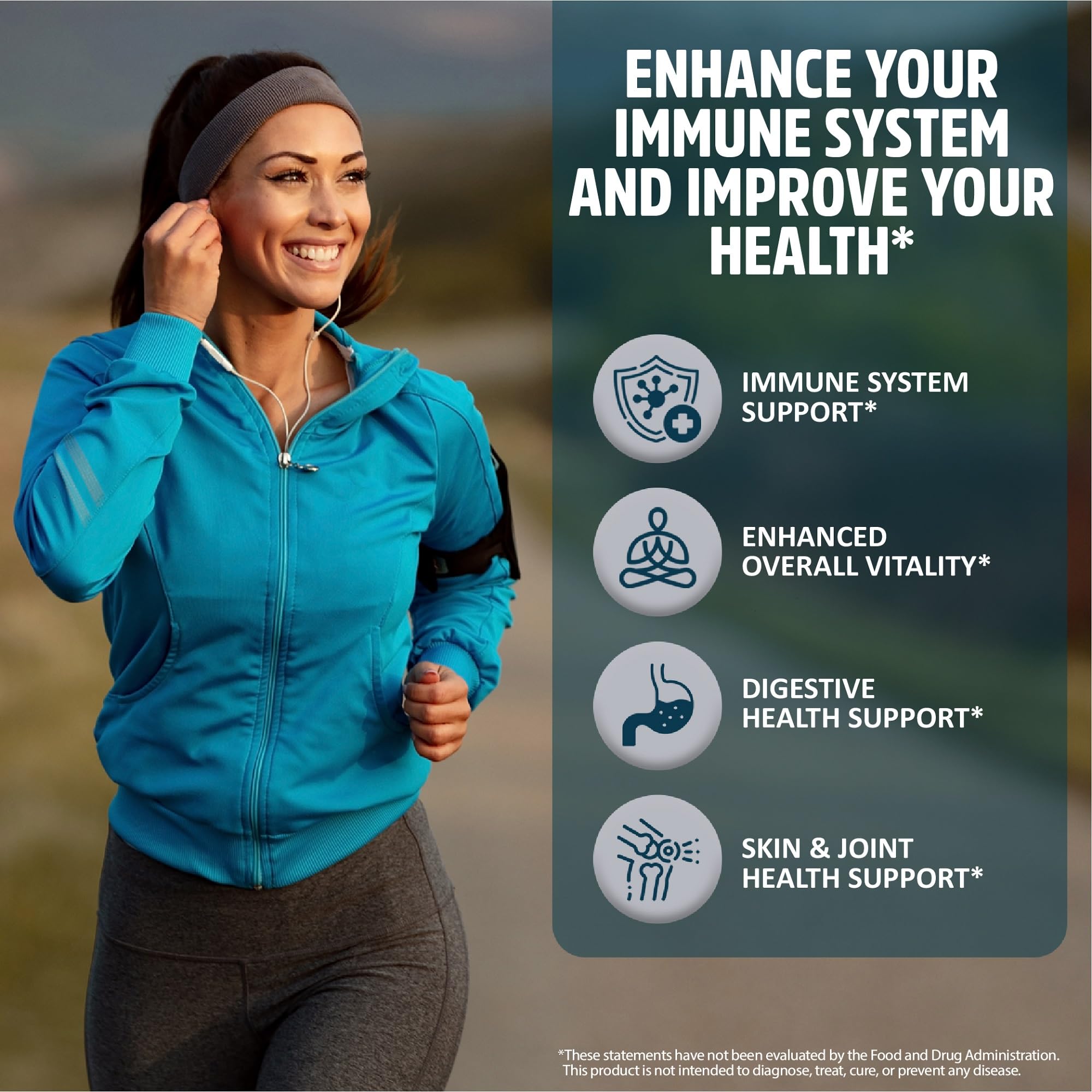 StrongVit Organic Sea Moss Capsules side view