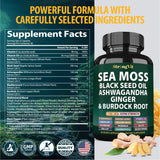 StrongVit Organic Sea Moss Capsules with measuring spoon