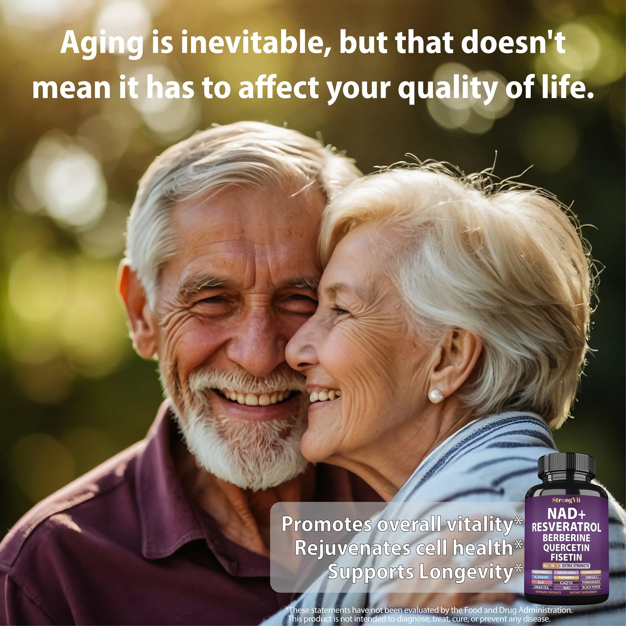 StrongVit Resveratrol 18-in-1 Supplement ingredients list on back
