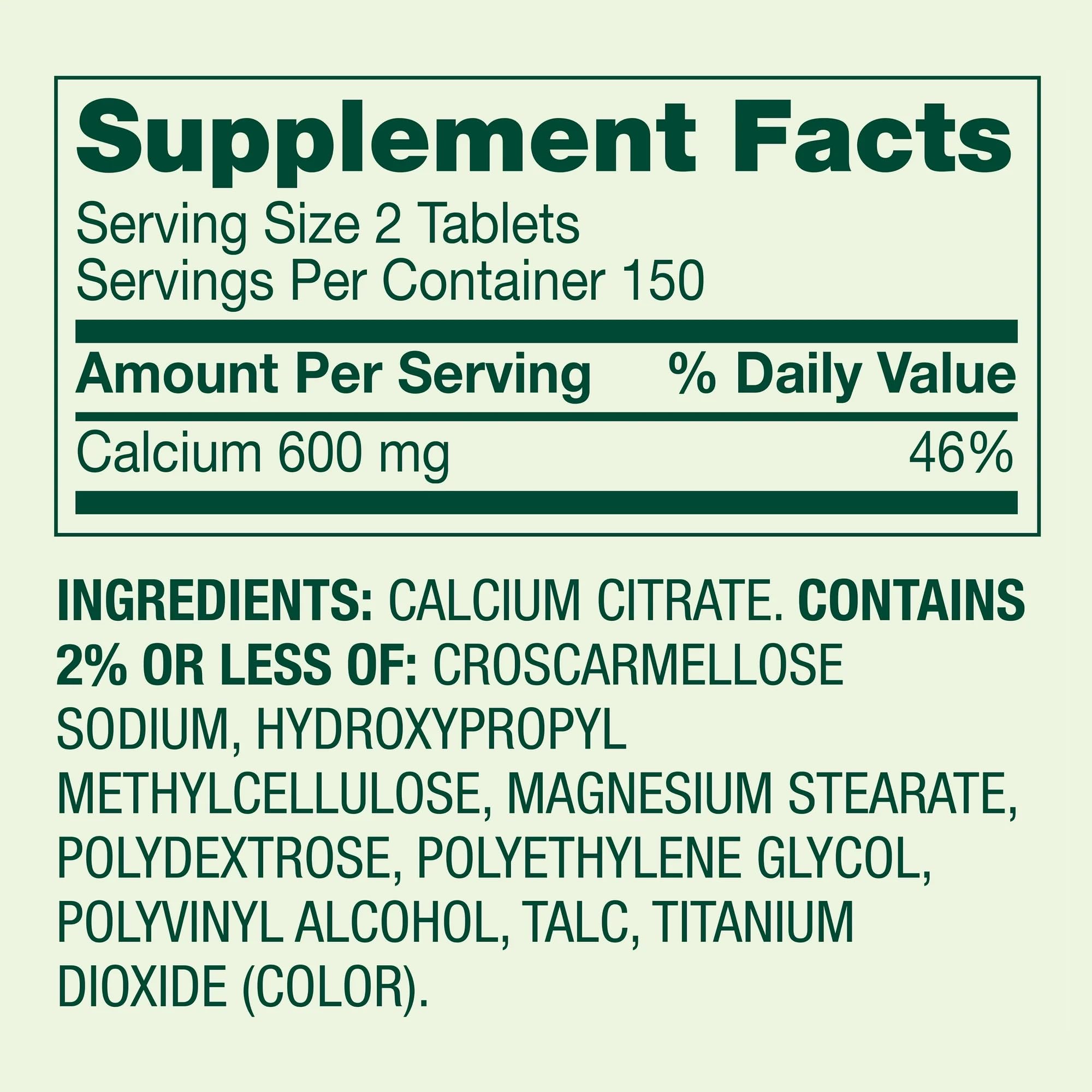 STS Home Calcium Citrate Tablets 600mg with measuring spoon