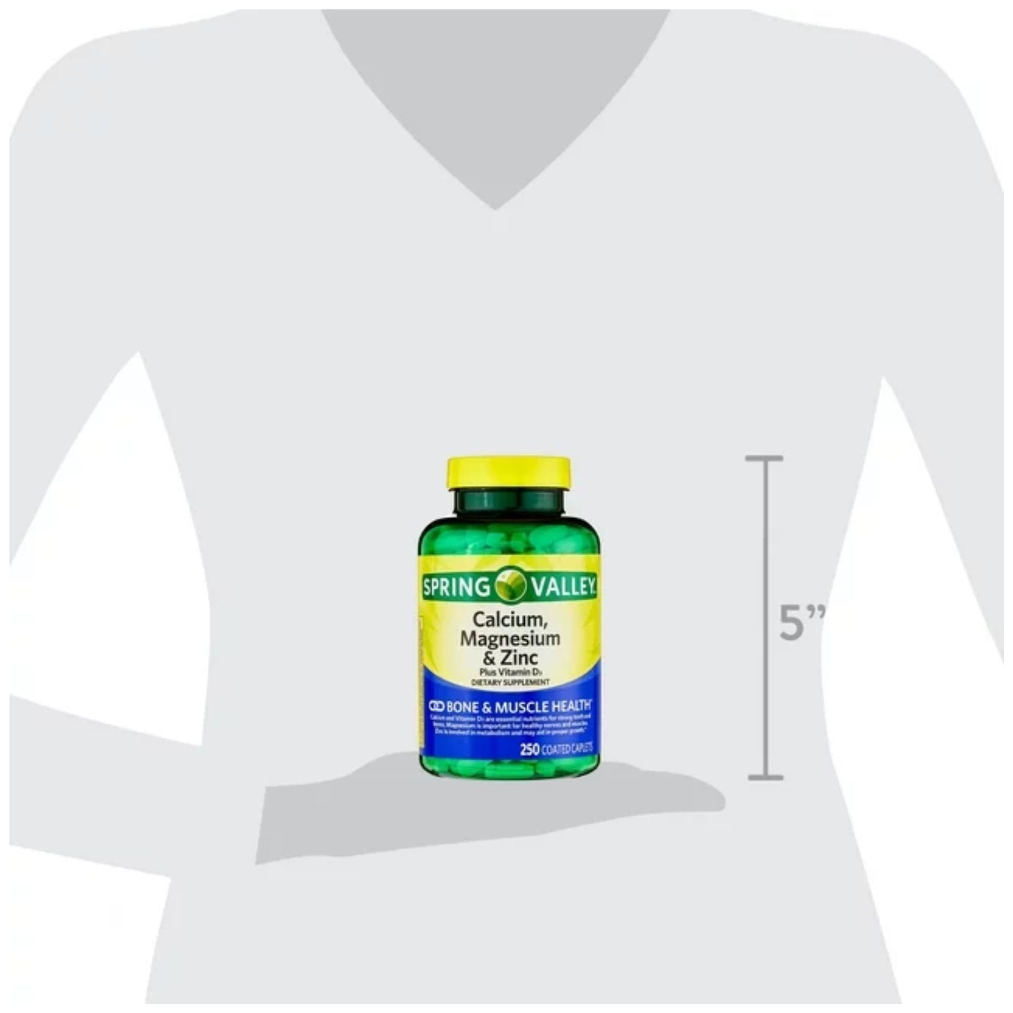 STS Home Calcium Magnesium Zinc with Vitamin D3 bottle on a kitchen counter