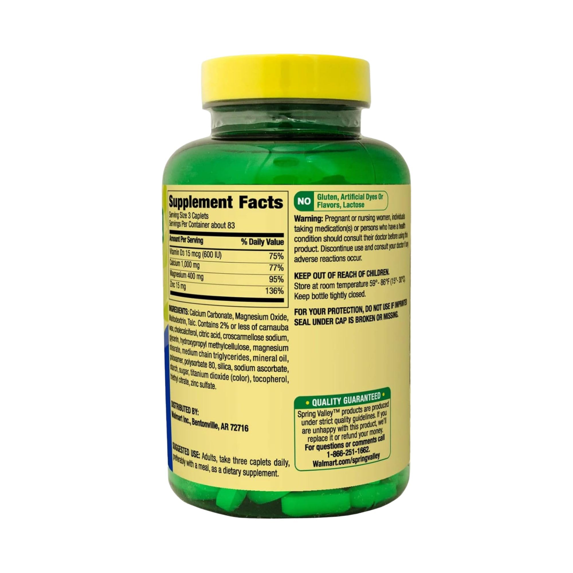 STS Home Calcium Magnesium Zinc with Vitamin D3 caplet close-up