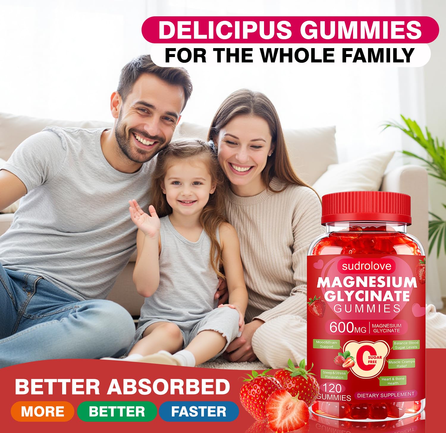 sudrolove Magnesium Glycinate Gummies 600mg ingredients list
