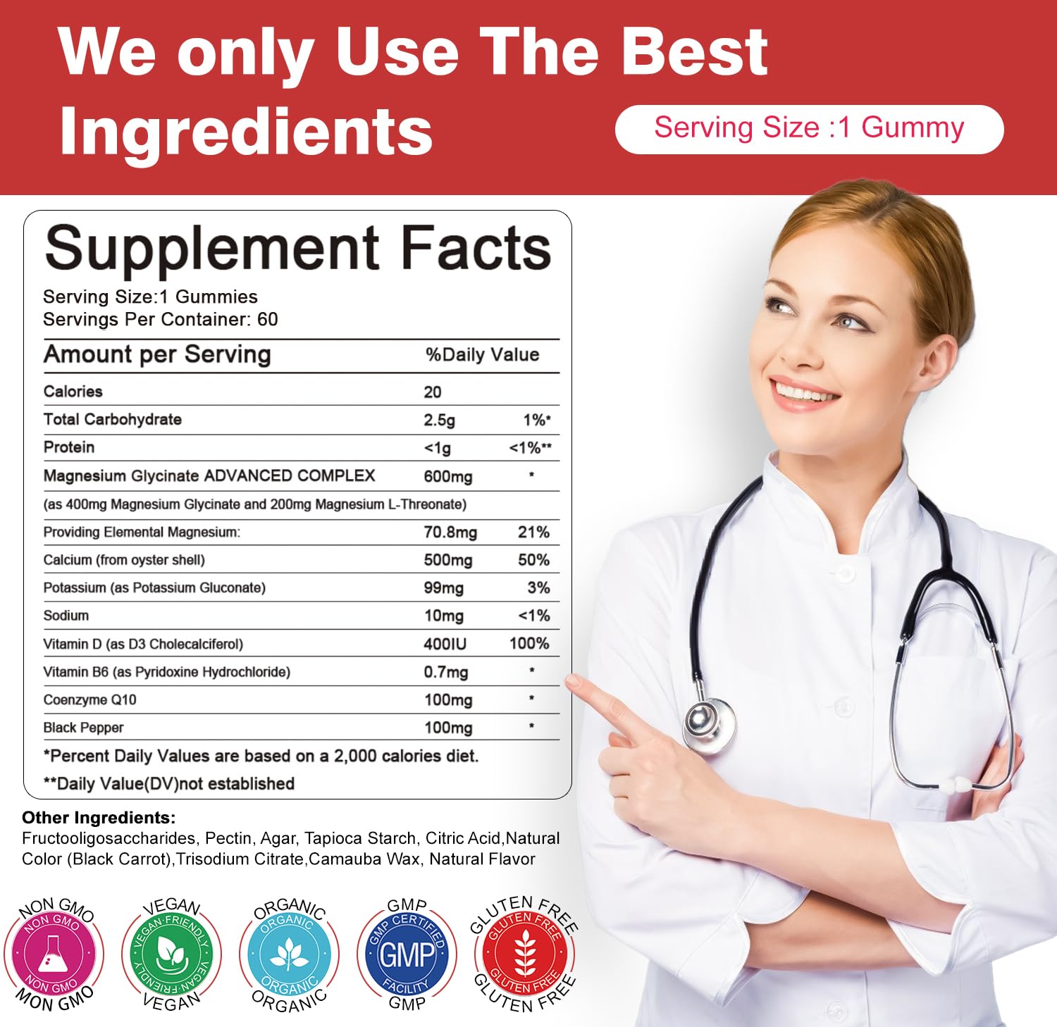 sudrolove Magnesium Glycinate Gummies 600mg packaging