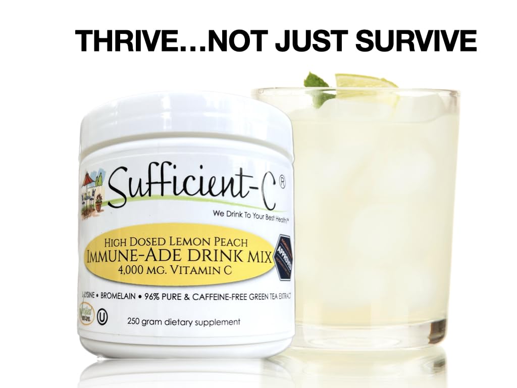 Sufficient-C Vitamin C Drink Mix 250g in a glass of water