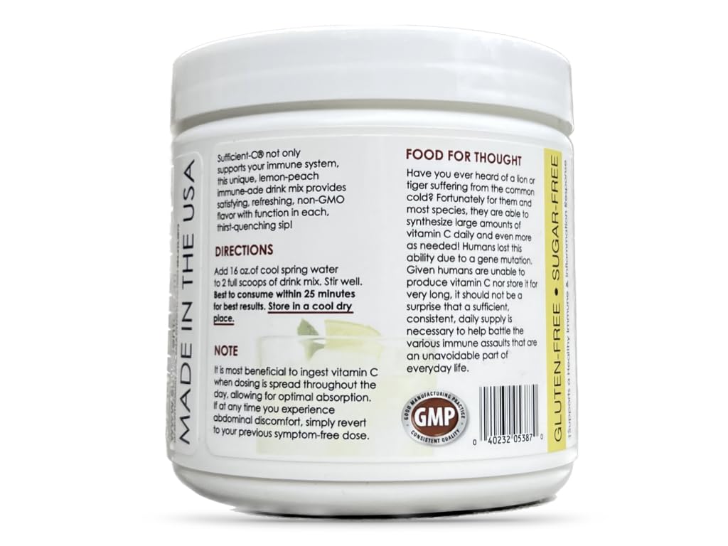 Sufficient-C Vitamin C Drink Mix 250g side view