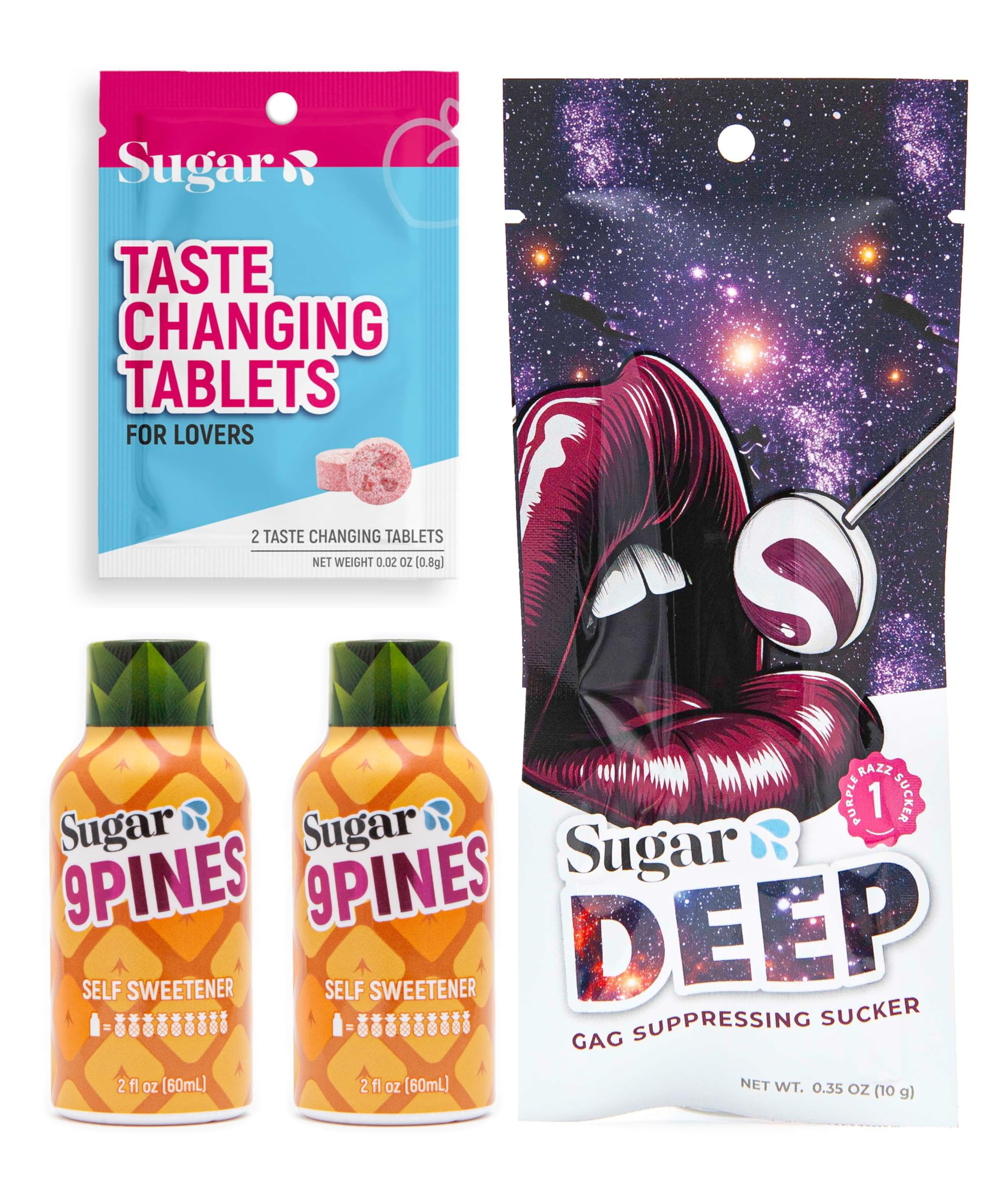 SUGAR SPLASH Miracle Berry Taste Changing Tablets packaging front view
