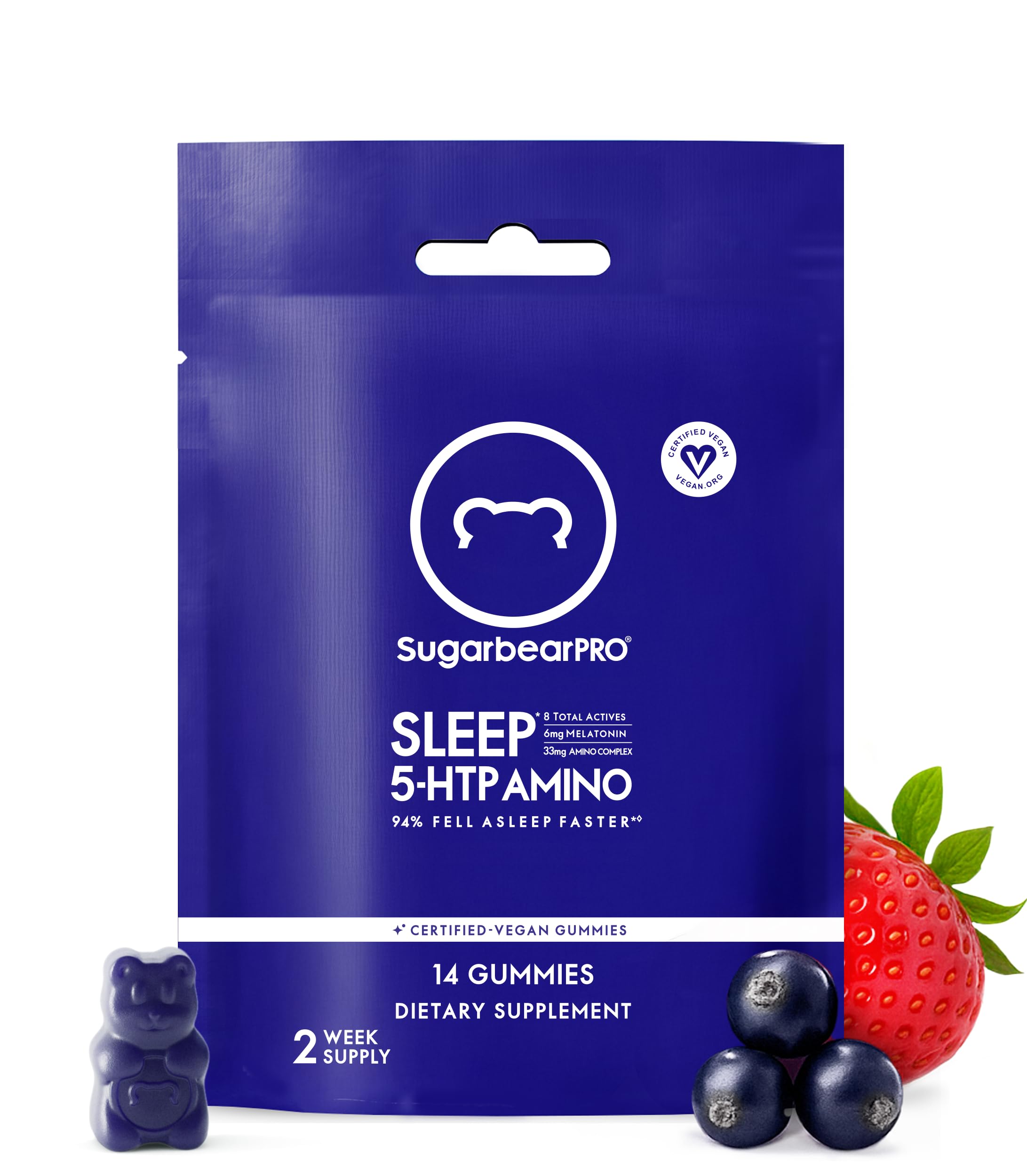 SugarBearHair Sleep Gummy front view with packaging