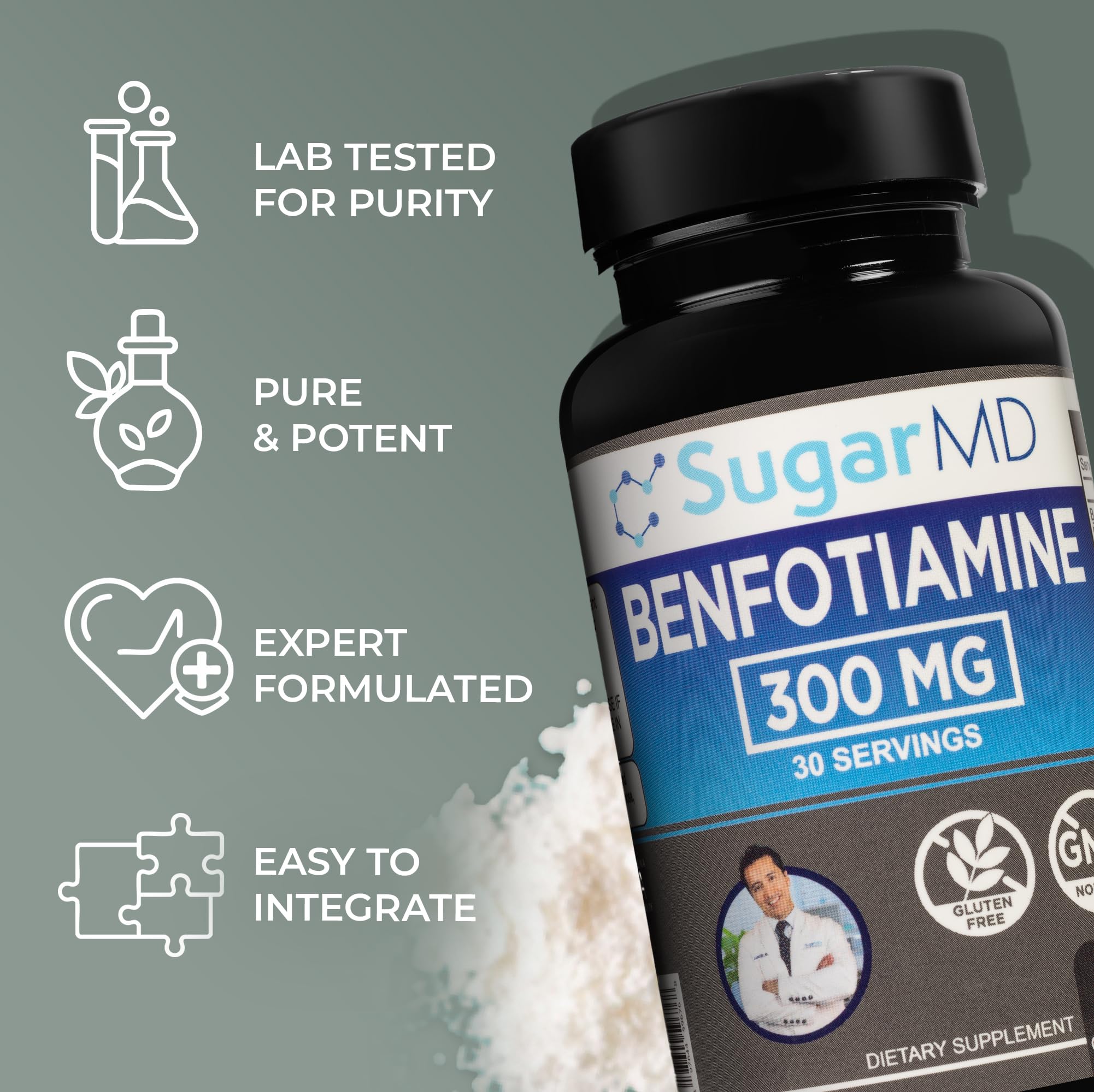 SugarMD Chondroitin Supplement 30g with measuring spoon