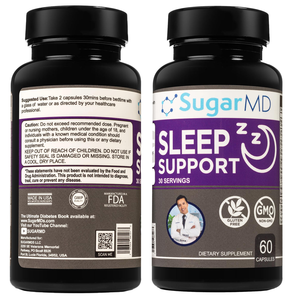 SugarMD Herbal Capsules 60 Count front view