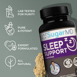 SugarMD Herbal Capsules with a glass of water