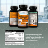 SugarMD Neuropathy Support Supplement with a glass of water