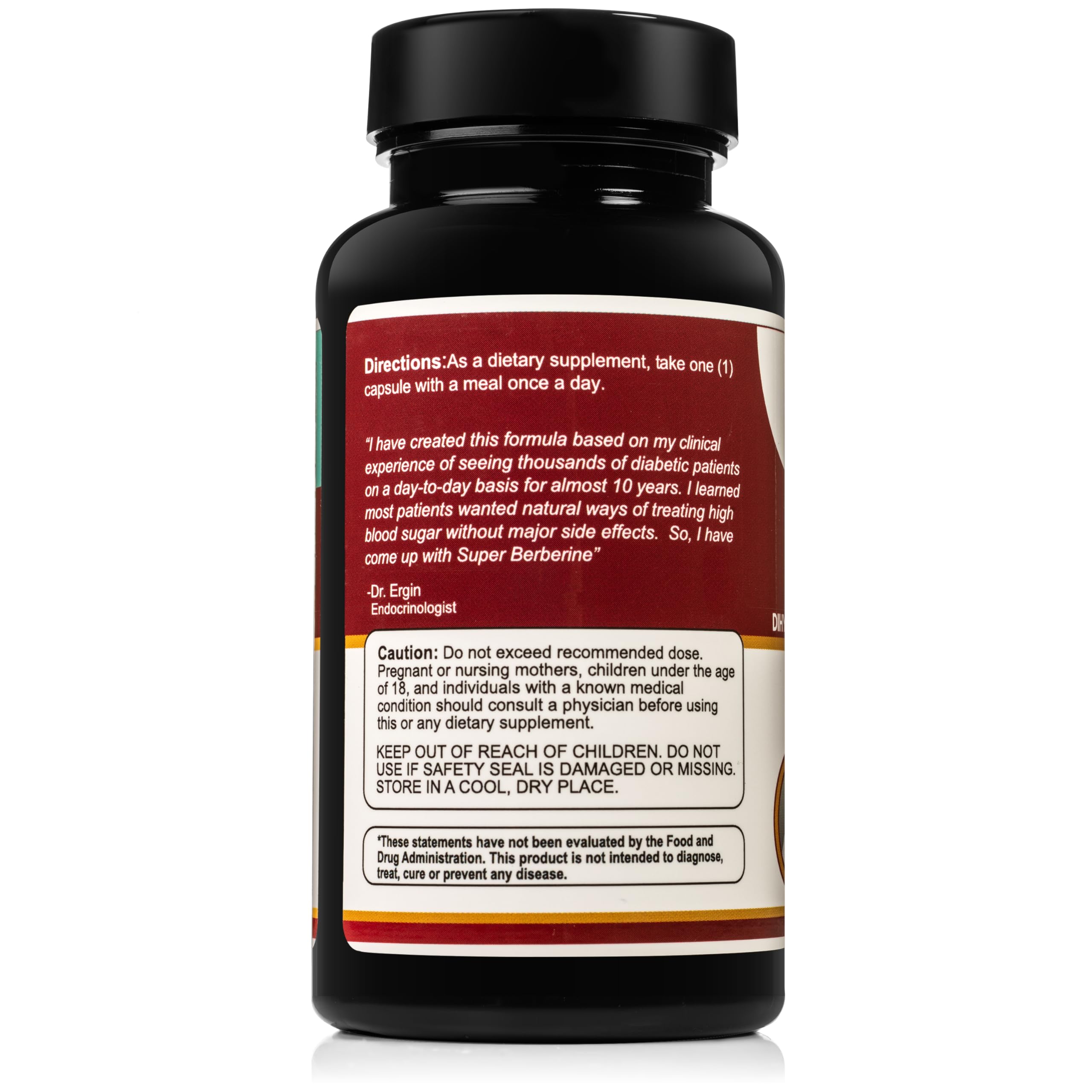 SugarMD Super Berberine with Ceylon Cinnamon capsules on a wooden table