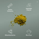 SugarMD Super Berberine with Ceylon Cinnamon capsules with a measuring spoon