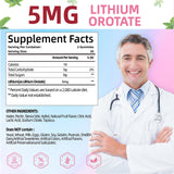 SUGAWITA Lithium Orotate Gummies side view with nutritional information