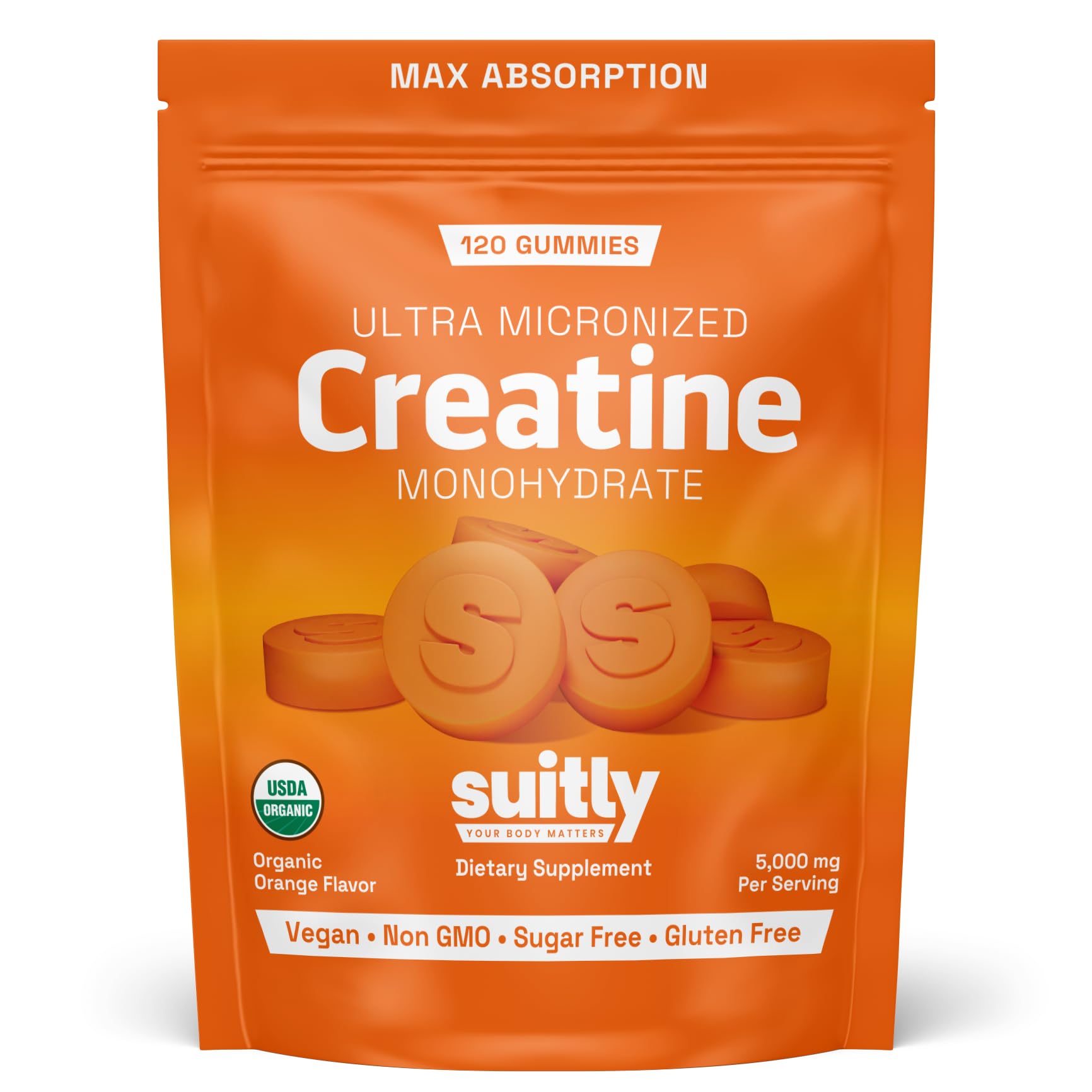Suitly Creatine Gummies travel pouch with gummies