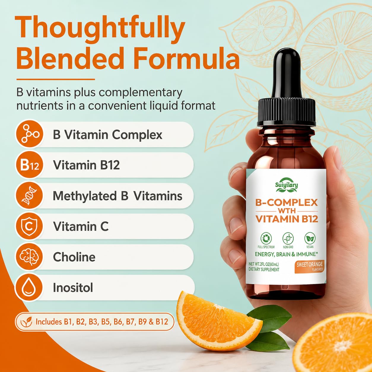 Suiyilary B12 Liquid Supplement dosage instructions