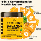 Suiyilary Feminine Balance Gummies with a measuring spoon
