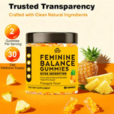 Suiyilary Feminine Balance Gummies with fresh pineapple