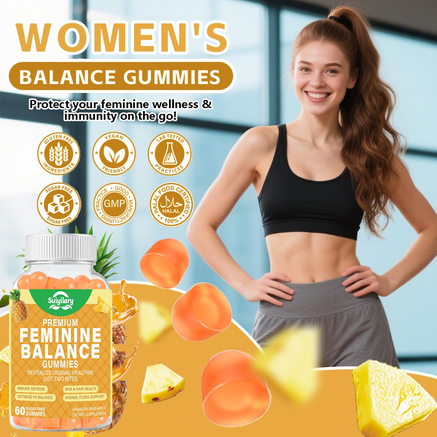 Suiyilary Feminine Probiotics Gummies nutritional information