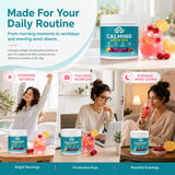 Suiyilary Magnesium Glycinate Powder Raspberry Lemonade scoop and drink