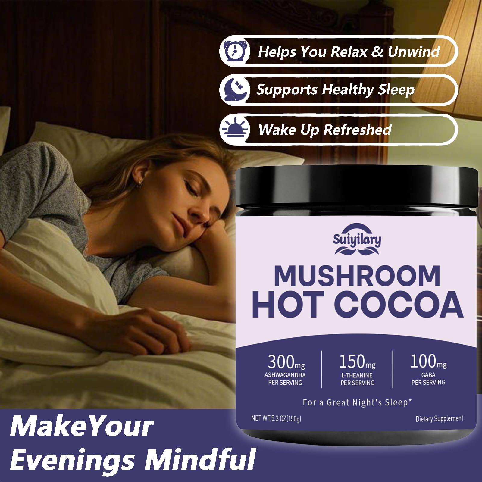 Suiyilary Mushroom Cocoa Powder Blend 209g ingredients list