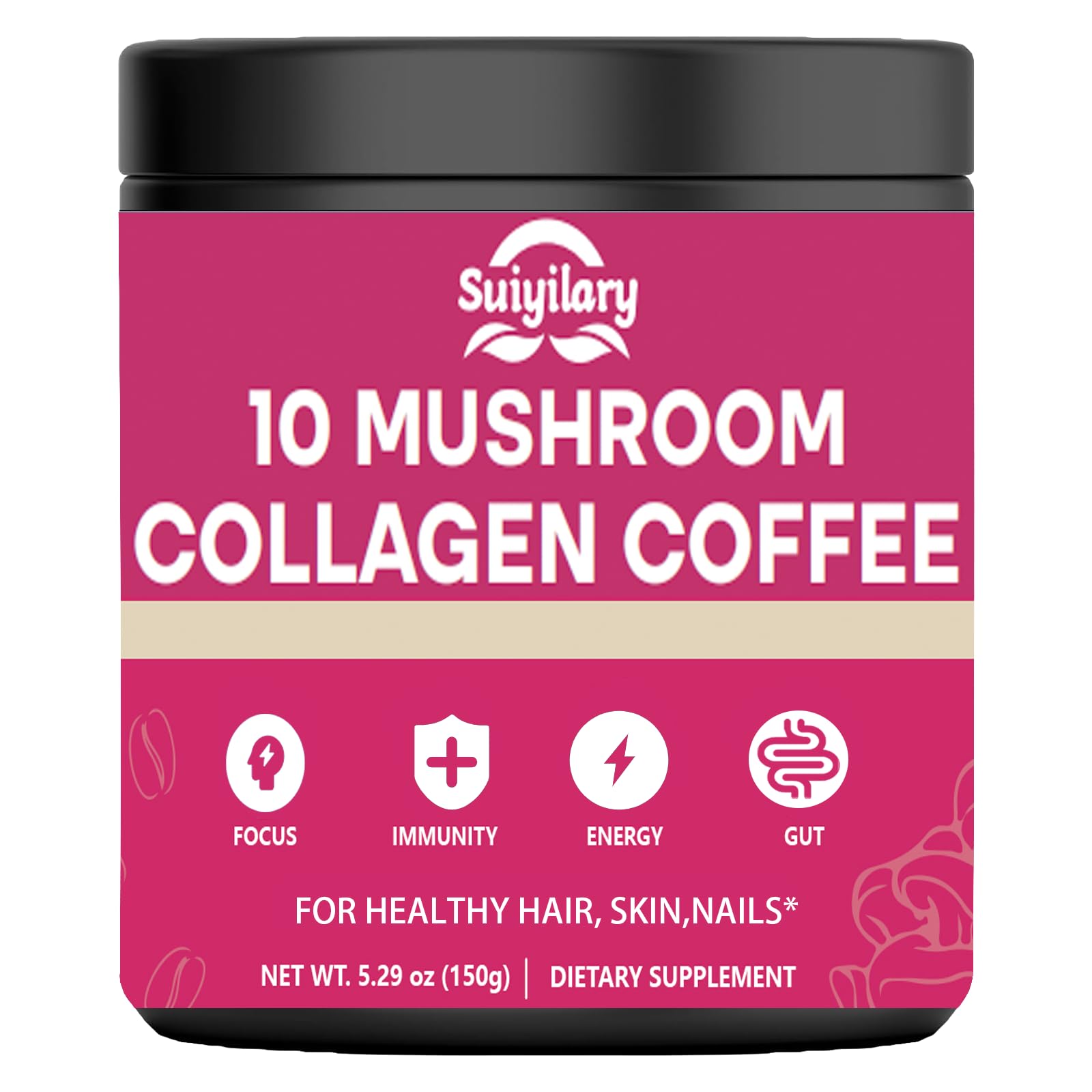 Suiyilary Mushroom Coffee Powder Blend 191g front view