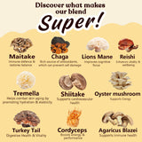 Suiyilary Mushroom Coffee Powder Blend mixed in a smoothie