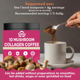 Suiyilary Mushroom Coffee Powder Blend mixed in a smoothie