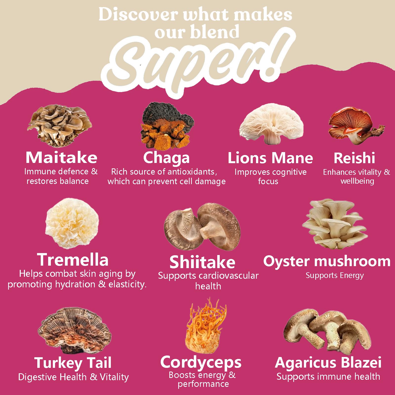 Suiyilary Mushroom Coffee Powder Blend packaging