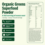 Suja Organic Greens Powder with fresh vegetables