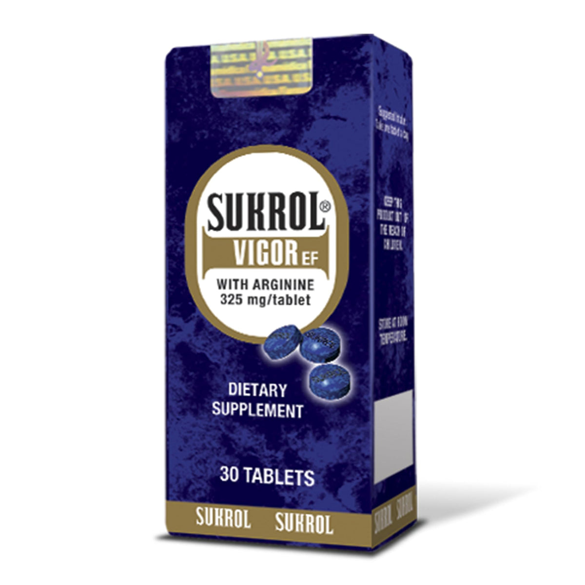 Sukrol Vigor Dietary Supplement 30 Tabs front view