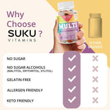 SUKU Kids Multivitamins Gummies displayed with other supplements