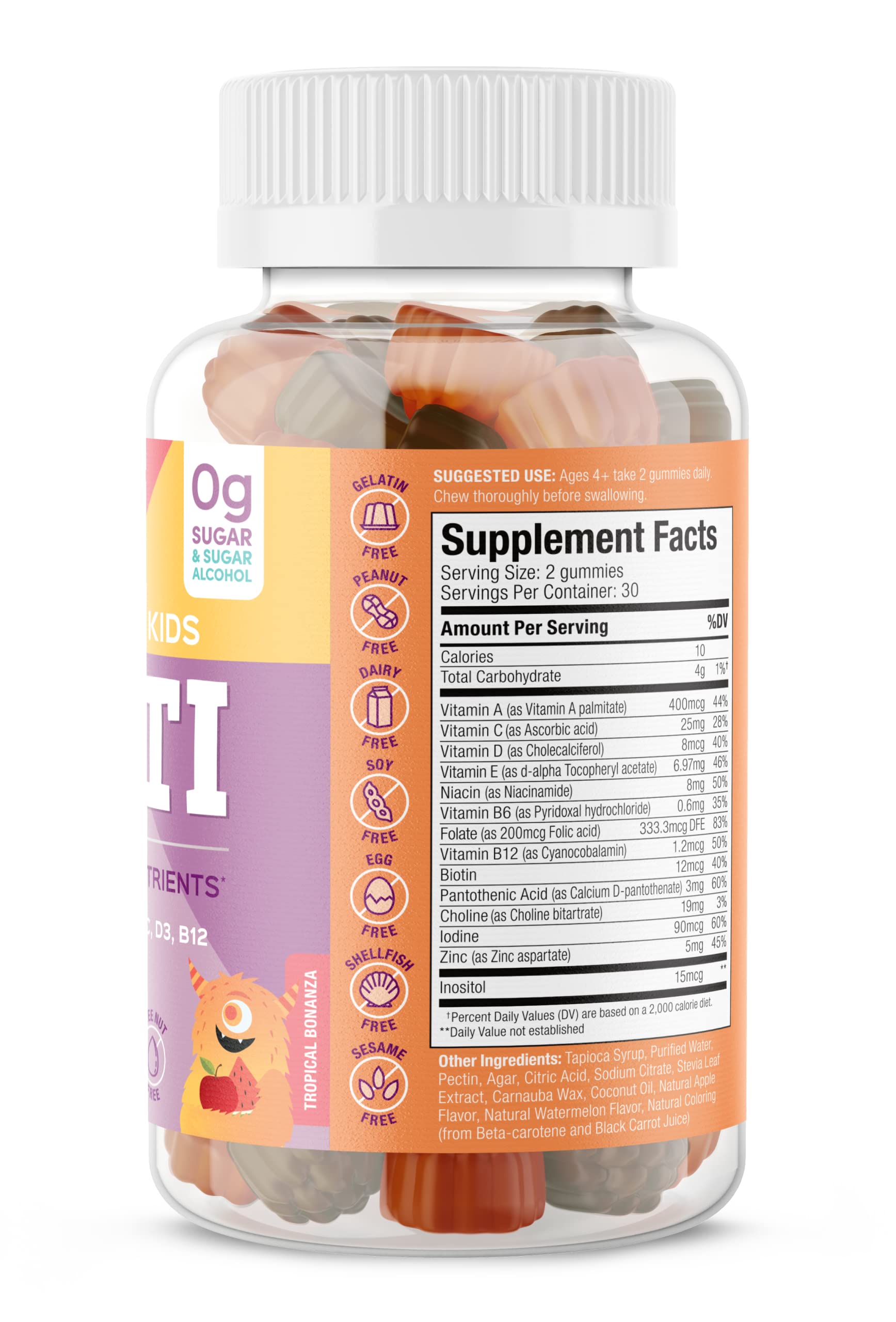 SUKU Kids Multivitamins Gummies showing tropical flavour