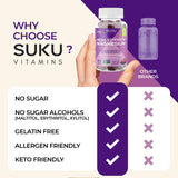 SUKU Magnesium Gummies back view showing ingredients