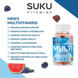 SUKU Men's Multivitamin Gummies 200g package dimensions