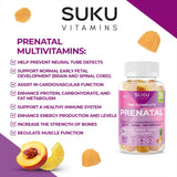 SUKU Prenatal Vitamins Gummies displayed with a measuring spoon