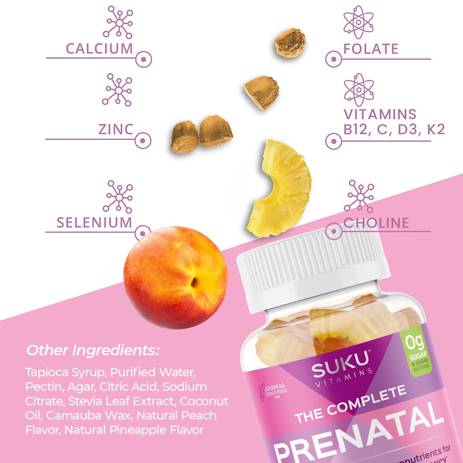 SUKU Prenatal Vitamins Gummies in a bowl
