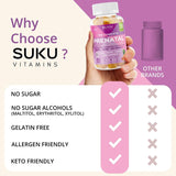 SUKU Prenatal Vitamins Gummies on a wooden table