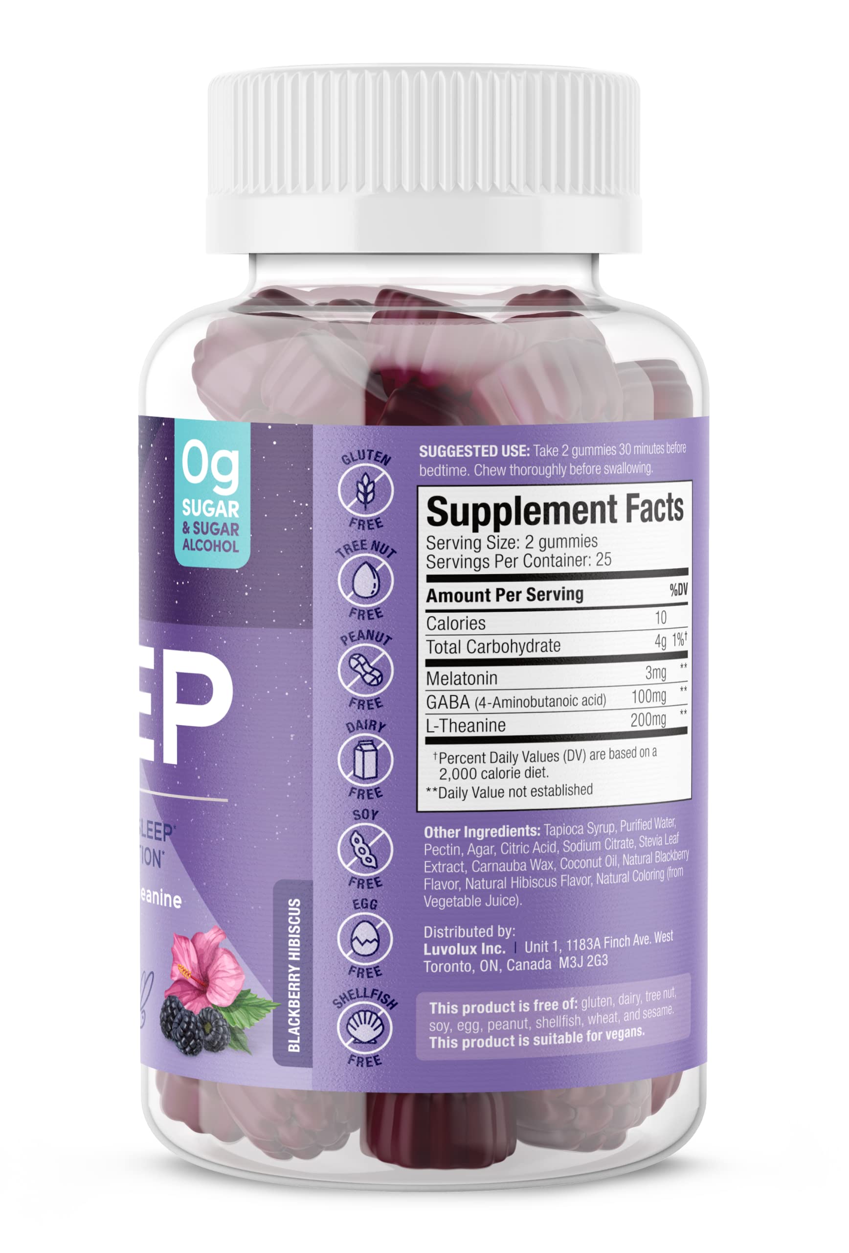 SUKU Sleep Gummies blackberry-hibiscus flavour