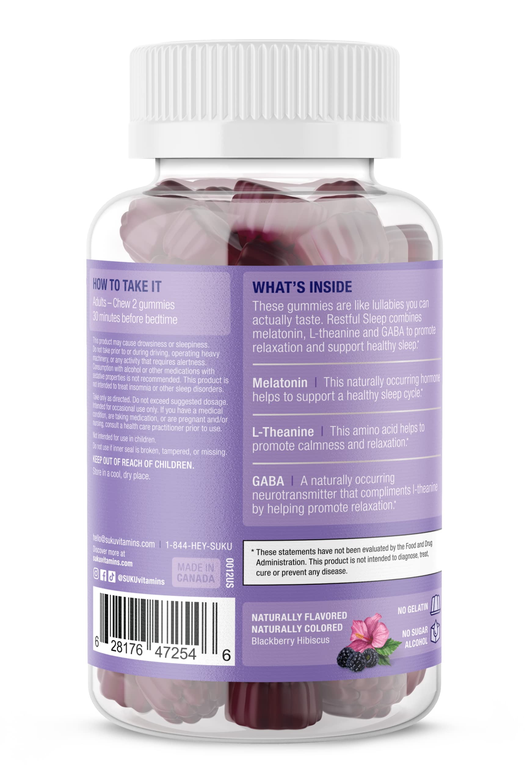 SUKU Sleep Gummies ingredients list