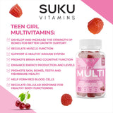 SUKU Teen Girl Multivitamin Gummies close-up of gummies