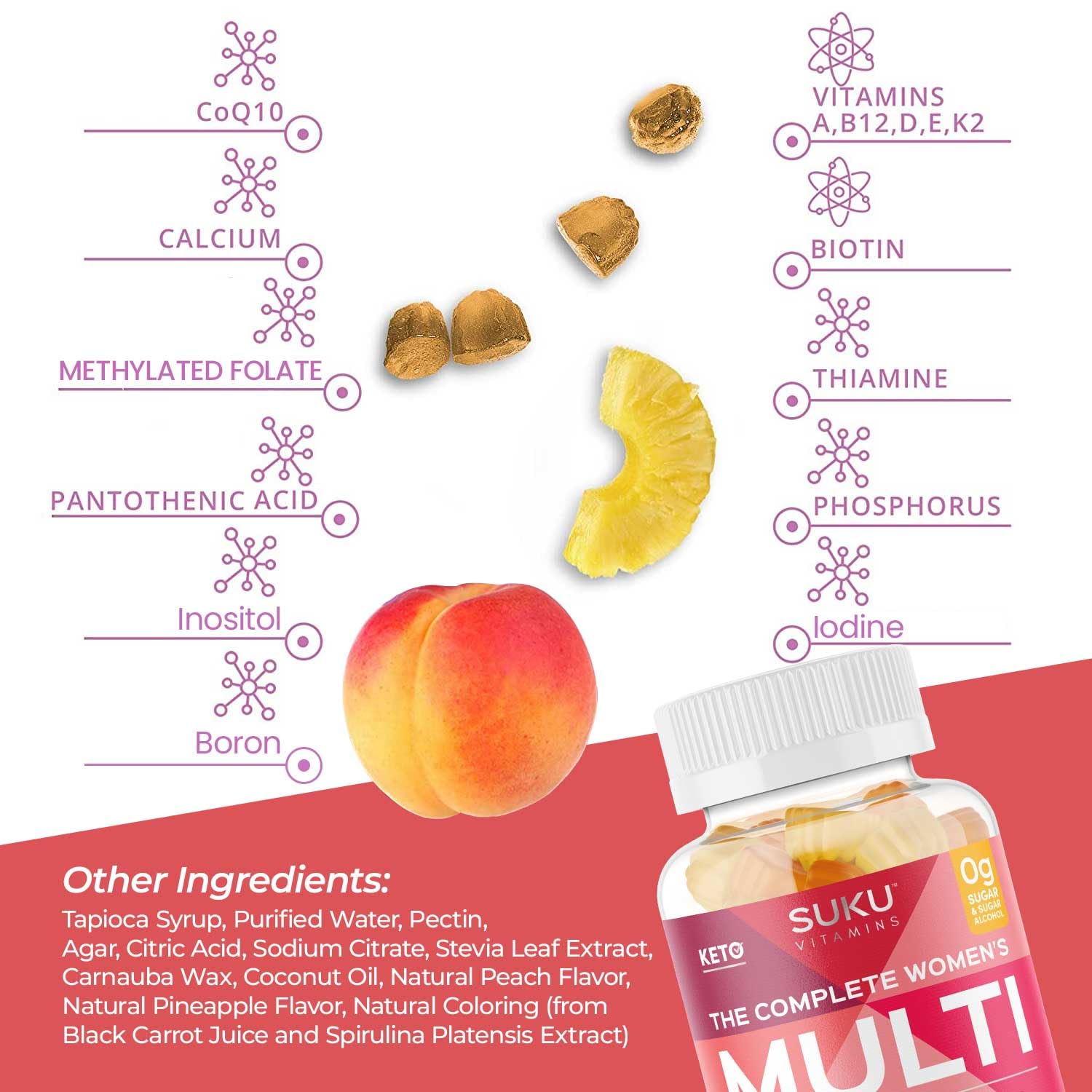 SUKU Women's Multivitamin Gummies ingredients list